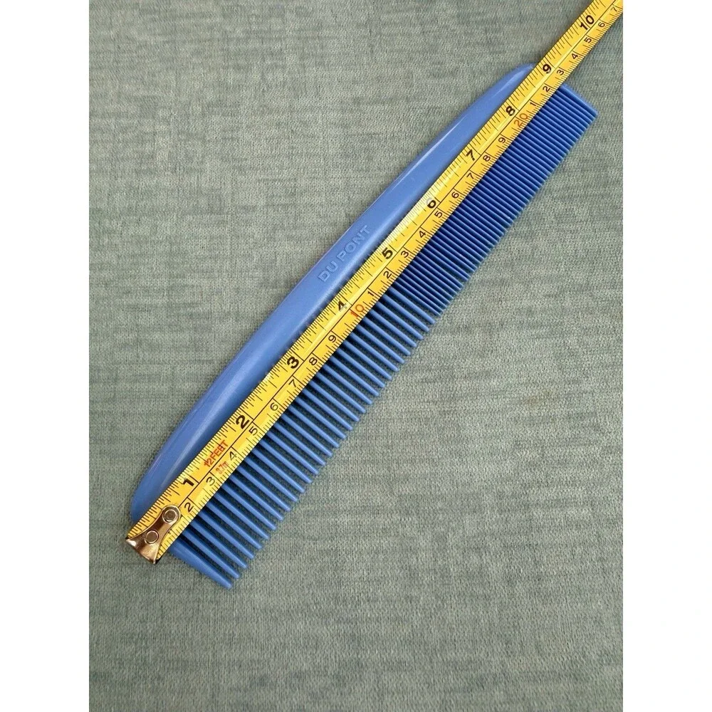 DuPont Nylon Blue 9” Comb 360 USA Made NOS Vintage Barber Hair Tool Unbreakable